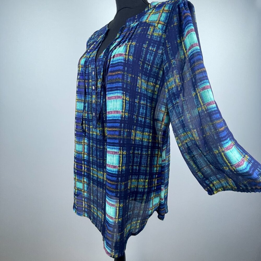 Vera Wang Blue Women's Top Size XL - Picture 5 of 10